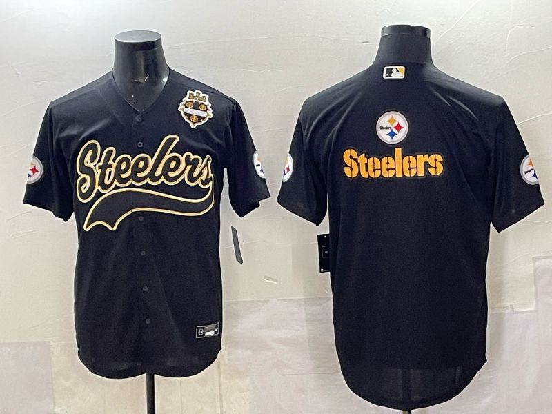 Men 2025 Nike Pittsburgh Steelers Blank Black Joint Name  Limited NFL Jersey style 050->women nfl jersey->Women Jersey
